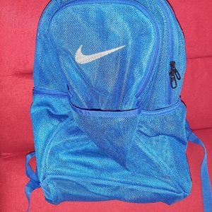 Blue mesh Nike backpack